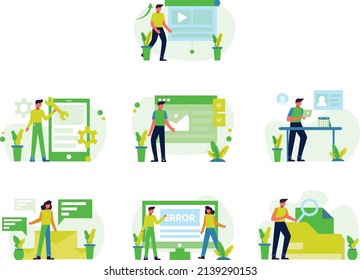 Illustration Set for Landing Page