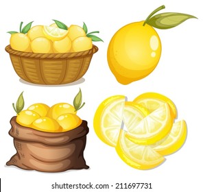 Illustration of a set of lemon