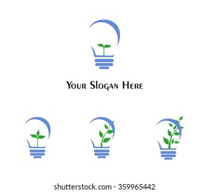 illustration - set of logos - dedicated to the sprout and idea.