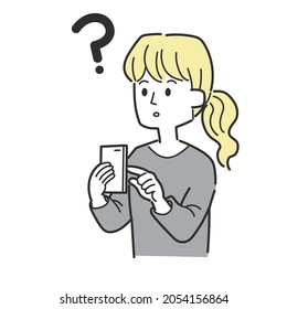 Illustration set of a man operating a smartphone