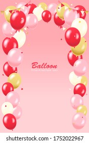 Ilustración con muchos globos