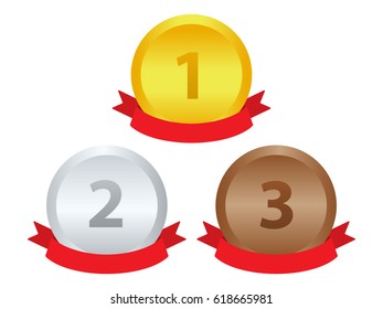 Illustration set of medals