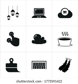 Illustration set of mixed icons isolated on white background