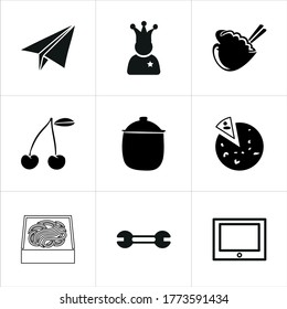 Illustration set of mixed icons isolated on white background