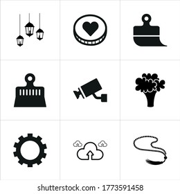 Illustration set of mixed icons isolated on white background