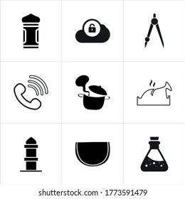 Illustration set of mixed icons isolated on white background