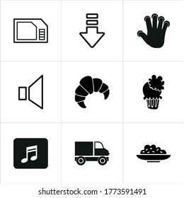 Illustration set of mixed icons isolated on white background