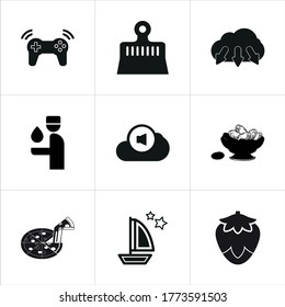 Illustration set of mixed icons isolated on white background