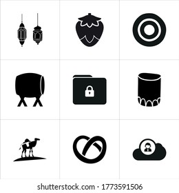 Illustration set of mixed icons isolated on white background