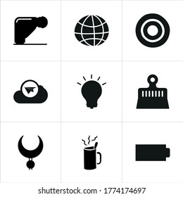 Conjunto de ilustraciones de iconos mixtos aislados en fondo blanco