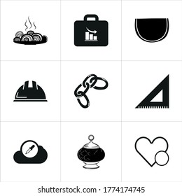 Illustrationsset für gemischte Symbole einzeln auf weißem Hintergrund