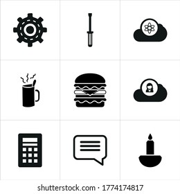 Illustration set of mixed icons isolated on white background