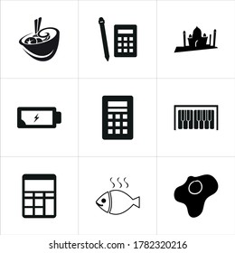 Illustration set of mixed icons isolated on white background