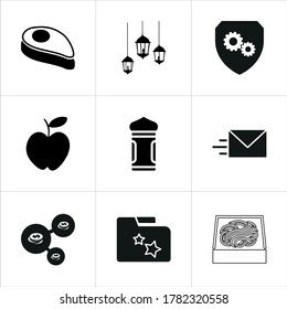 Illustrationsset für gemischte Symbole einzeln auf weißem Hintergrund