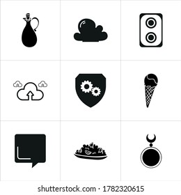 Illustration set of mixed icons isolated on white background