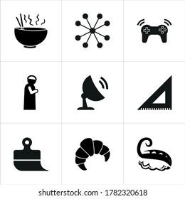 Illustration set of mixed icons isolated on white background
