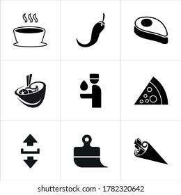 Conjunto de ilustraciones de iconos mixtos aislados en fondo blanco