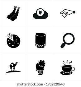 Illustration set of mixed icons isolated on white background