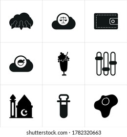 Conjunto de ilustraciones de iconos mixtos aislados en fondo blanco
