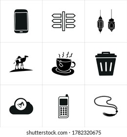 Illustration set of mixed icons isolated on white background