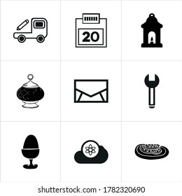Illustration set of mixed icons isolated on white background