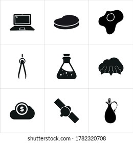 Illustrationsset für gemischte Symbole einzeln auf weißem Hintergrund
