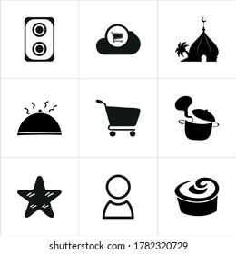 Illustration set of mixed icons isolated on white background