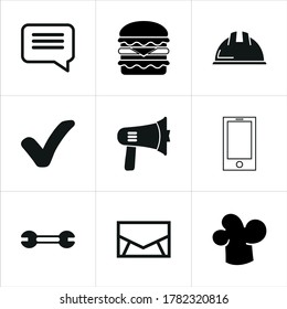 Illustration set of mixed icons isolated on white background