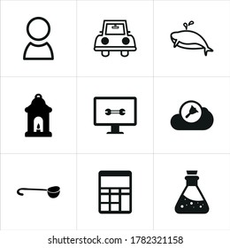 Illustration set of mixed icons isolated on white background