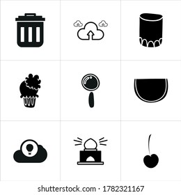 Illustration set of mixed icons isolated on white background