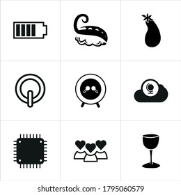 Illustration set of mixed icons isolated on white background
