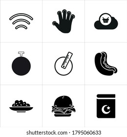 Illustration set of mixed icons isolated on white background