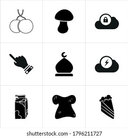 Illustration set of mixed icons isolated on white background