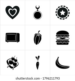 Illustration set of mixed icons isolated on white background