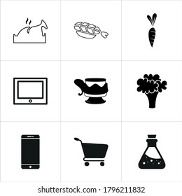 Illustration set of mixed icons isolated on white background