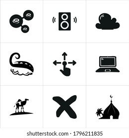 Illustration set of mixed icons isolated on white background
