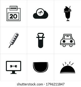 Illustration set of mixed icons isolated on white background