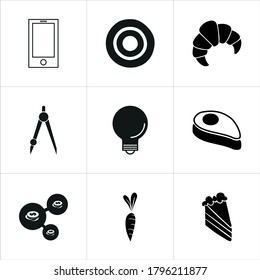Illustration set of mixed icons isolated on white background