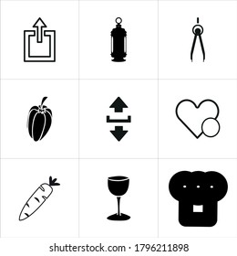 Illustrationsset für gemischte Symbole einzeln auf weißem Hintergrund