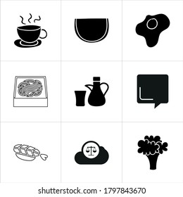 Illustration set of mixed icons isolated on white background