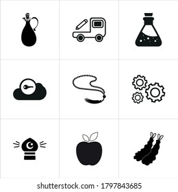 Illustration set of mixed icons isolated on white background
