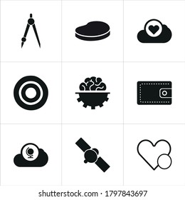 Conjunto de ilustraciones de iconos mixtos aislados en fondo blanco