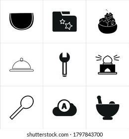 Illustration set of mixed icons isolated on white background