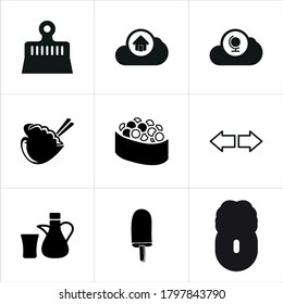 Illustration set of mixed icons isolated on white background