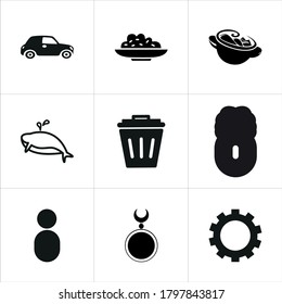 Illustration set of mixed icons isolated on white background