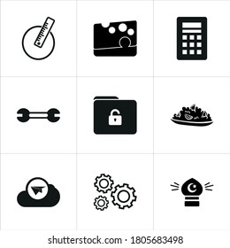 Illustration set of mixed icons isolated on white background