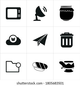 Illustration set of mixed icons isolated on white background