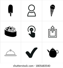 Illustration set of mixed icons isolated on white background