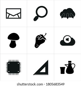 Illustration set of mixed icons isolated on white background
