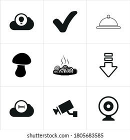 Illustration set of mixed icons isolated on white background